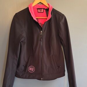 Women's Black and Pink Jacket
